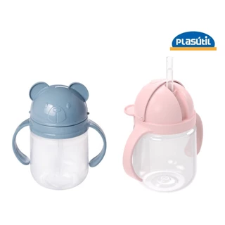 Caneca de Plástico Treinamento Com Canudo 350ml